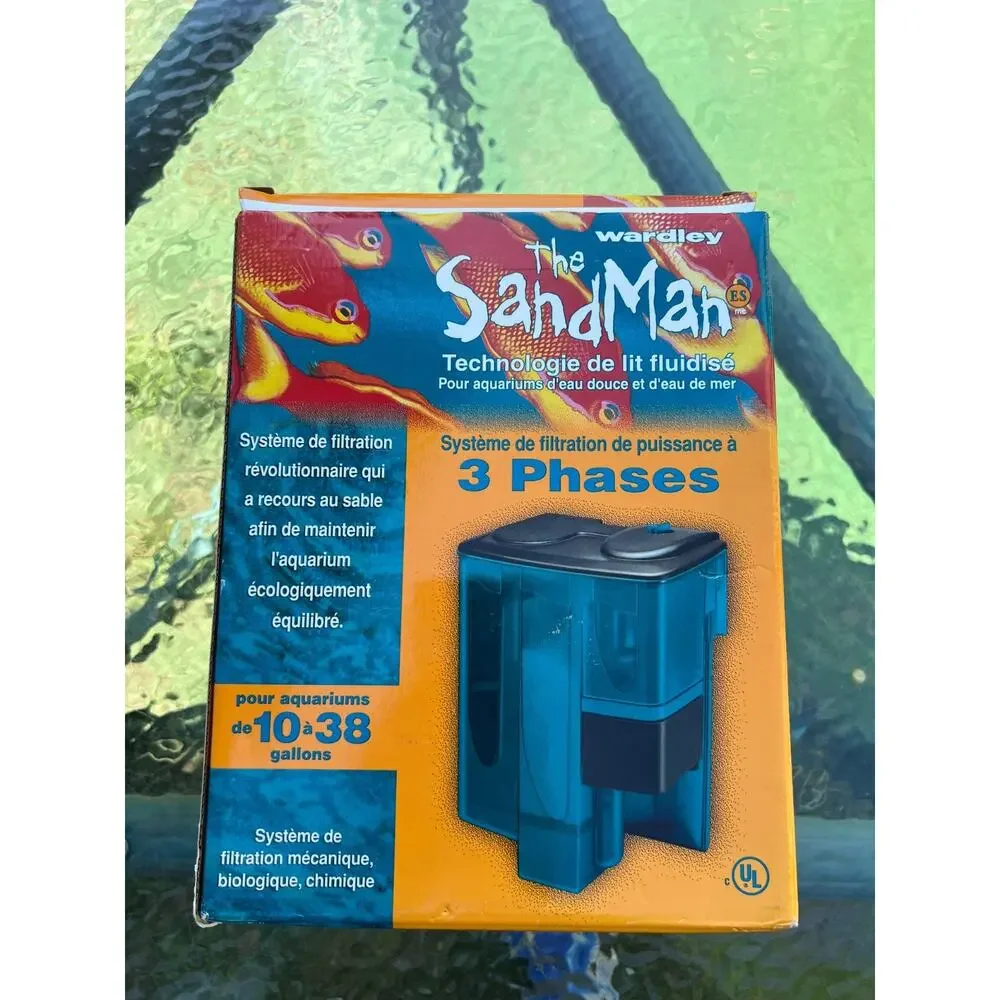Hartz Wardley The SandMan 3 Stage Power Filter 10-38 Gallon Fresh Salt Aquariums